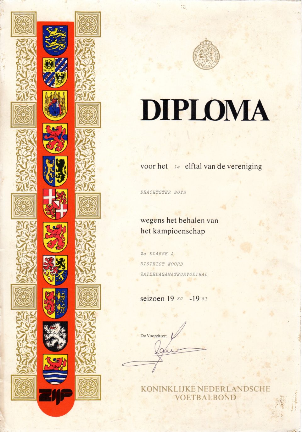 1981 Kampioensdiploma KNVB