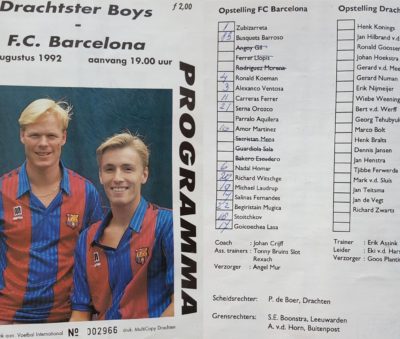 1992 Drachtster Boys Barcelona progr