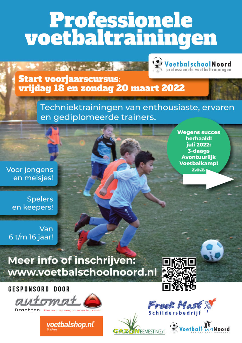 Flyer Voetbalschool Noord en Voetbalkamp 2022 01